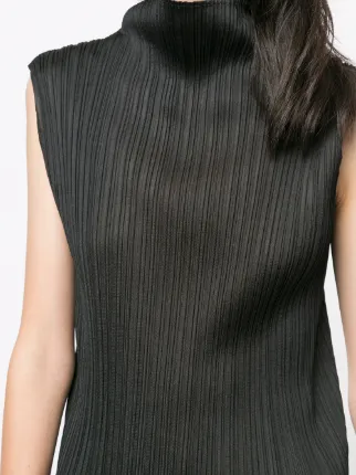 pleated high neck top展示图