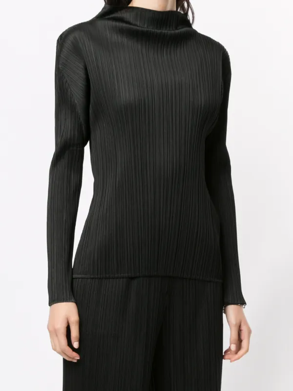 Pleats Please Issey Miyake Pleated High Neck Top - Farfetch