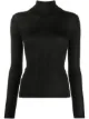 الصورة 1 من Saint Laurent كنزة ضيقة برقبة عالية مطوية