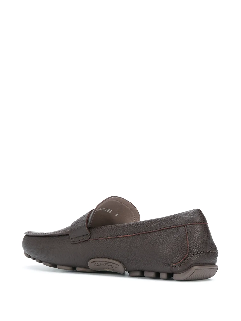 Ferragamo signature round toe loafers Brown