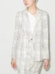 Image 2 of Roland Mouret draped checked blazer