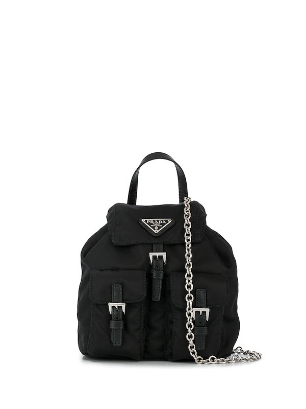 black crossbody backpack