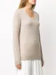 LOEWE توب منسوج برقبة V