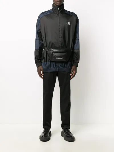 Balenciaga BB panelled zip-up jacket 