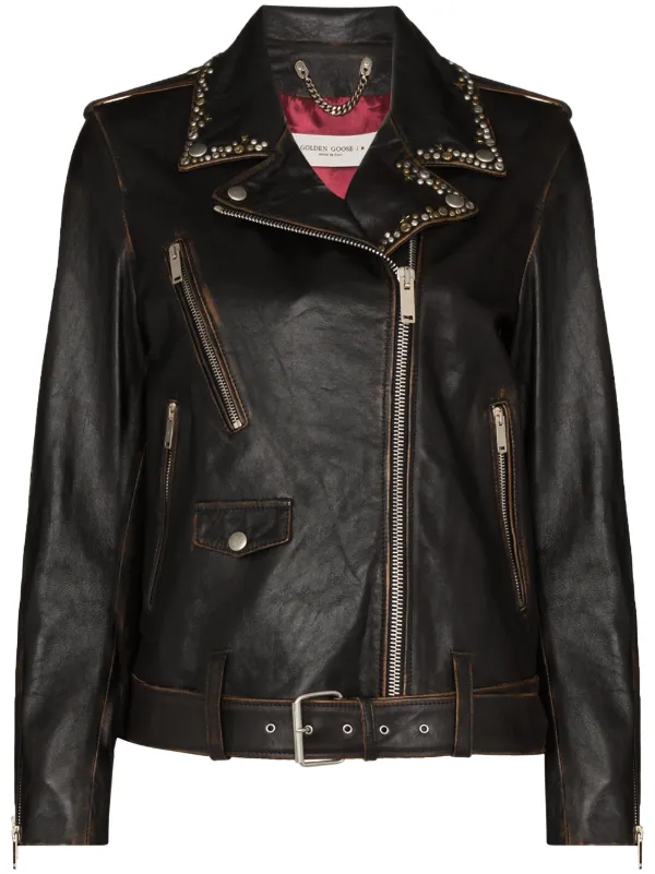 embellished biker jacket