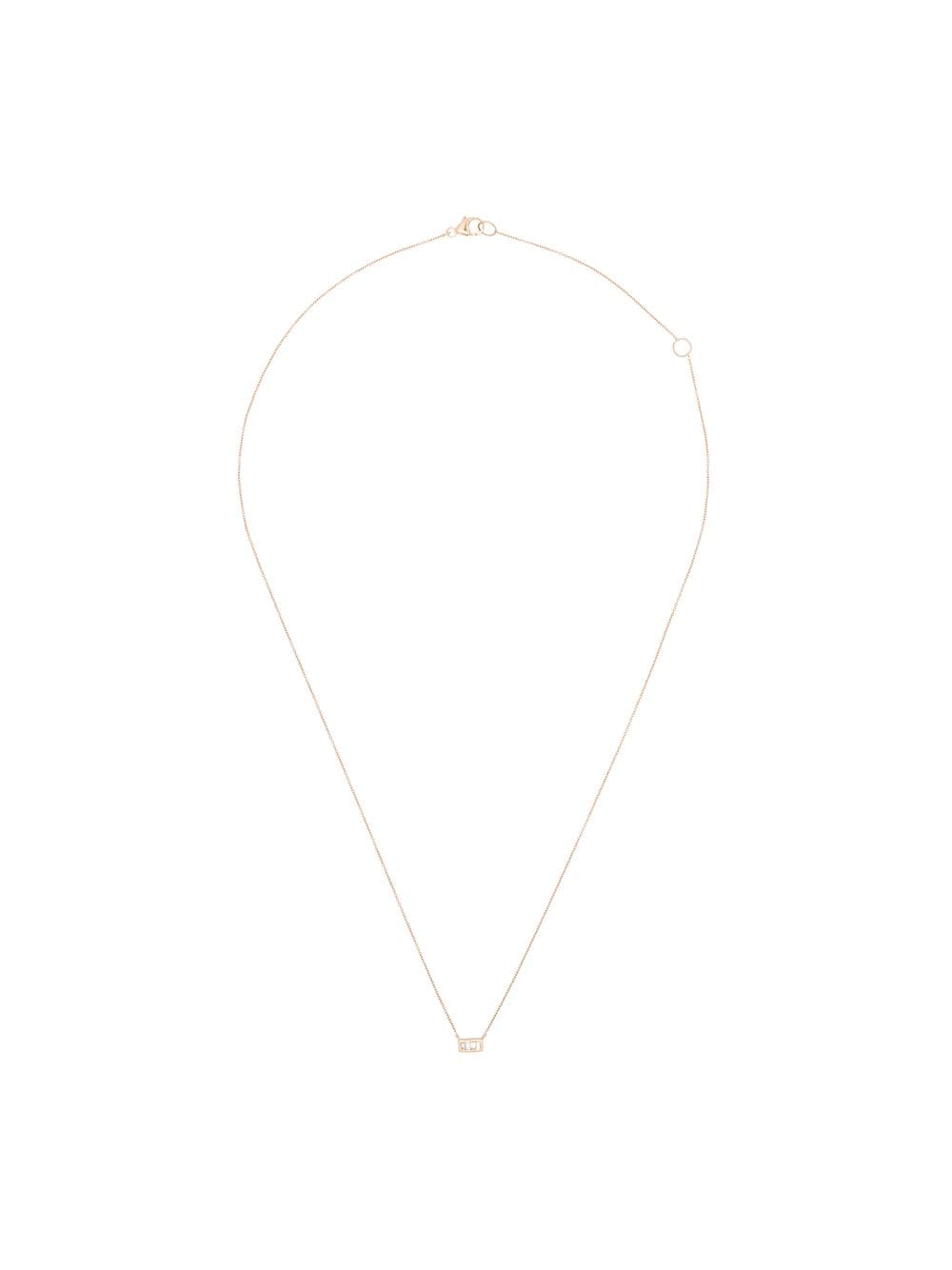 Dana Rebecca Designs 14kt rose gold baguette-cut diamond necklace
