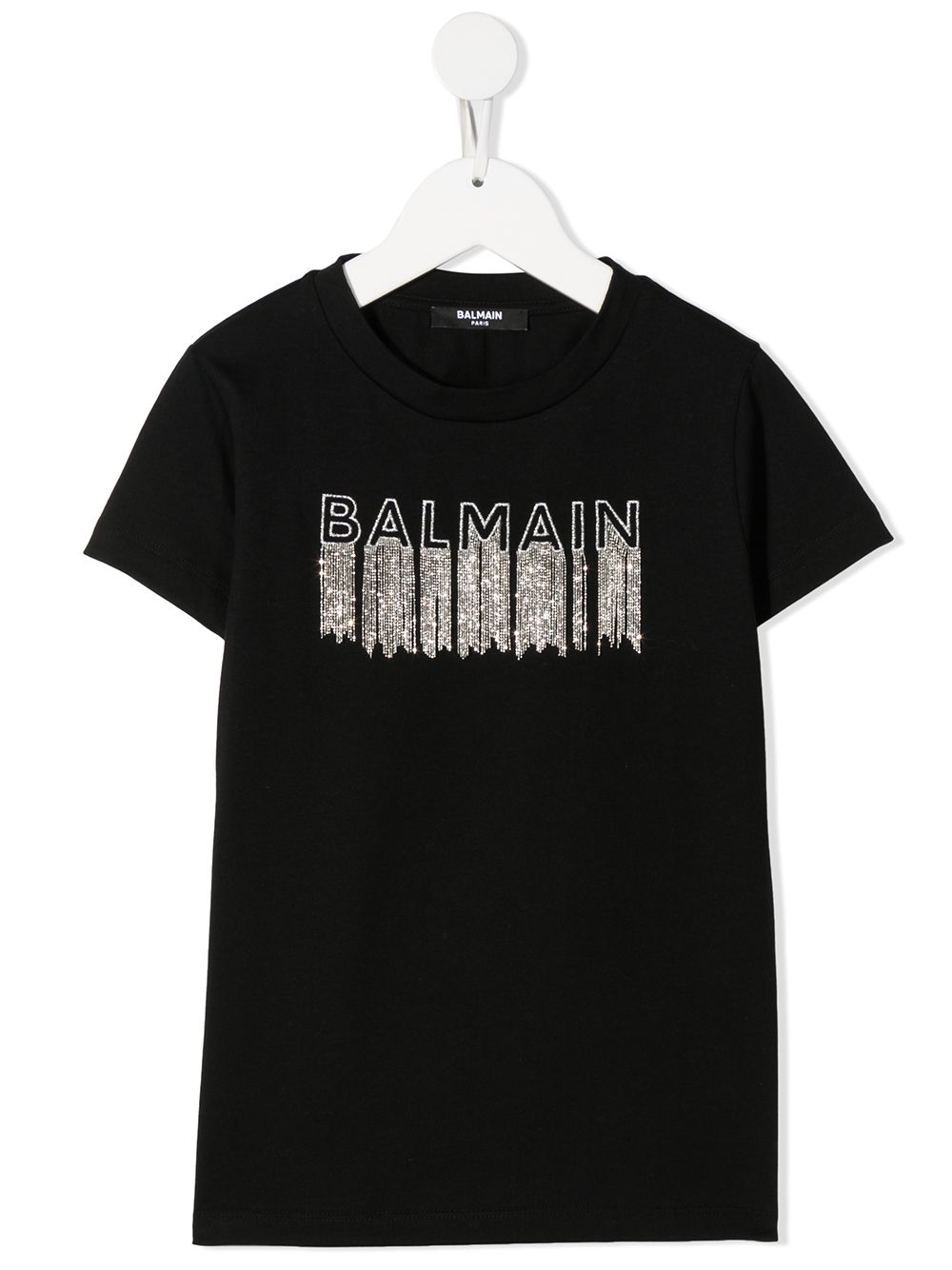 фото Balmain kids футболка с декорированным логотипом