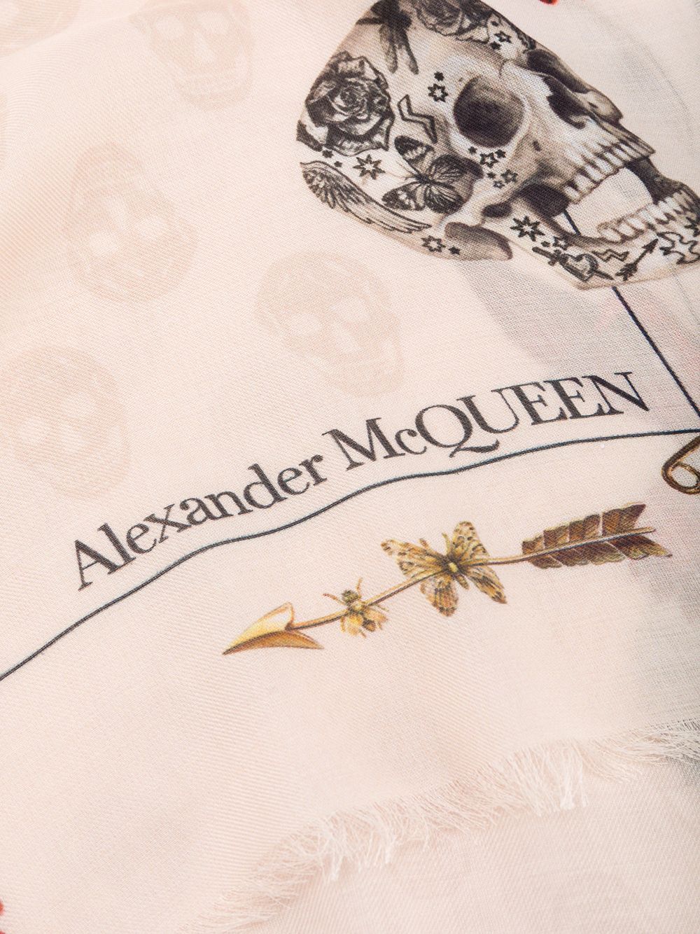 фото Alexander mcqueen платок с принтом skull