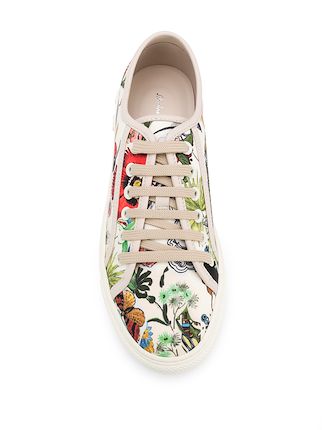 floral-print low-top sneakers展示图