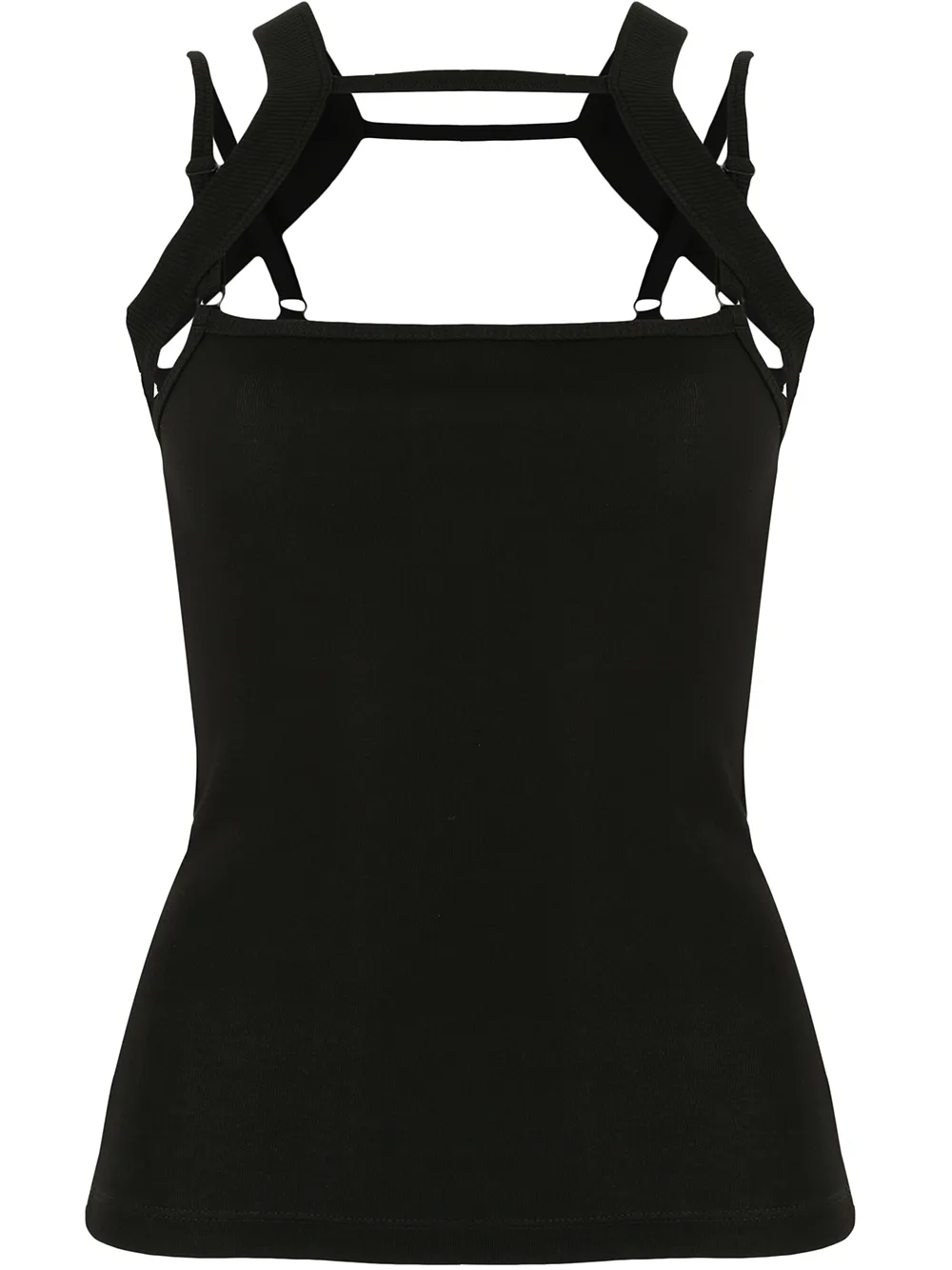 

Dion Lee layered rib tank top - Black