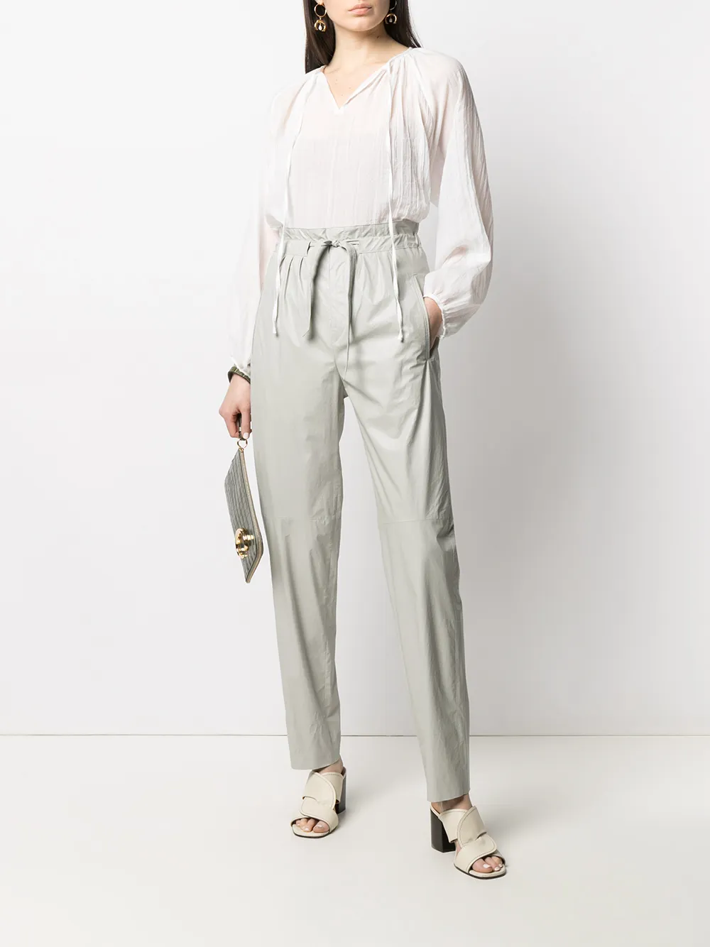 ISABEL MARANT High waist broek - Grijs
