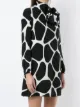 Valentino giraffe print silk mini dress