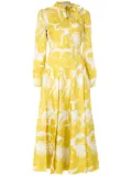 Valentino Garavani printed silk twill dress - Yellow