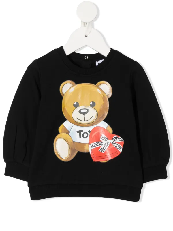 Moschino Kids Sweatshirt Mit Teddy Print Farfetch Moschino Kids Sweatshirt Mit Logo Print Farfetch
