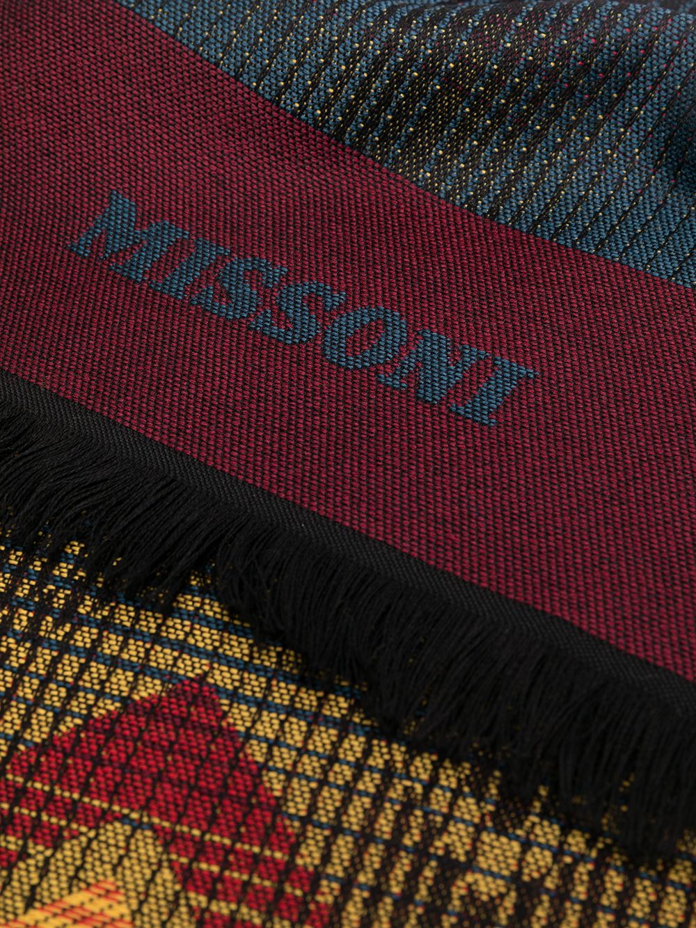 фото M missoni шарф с узором шеврон