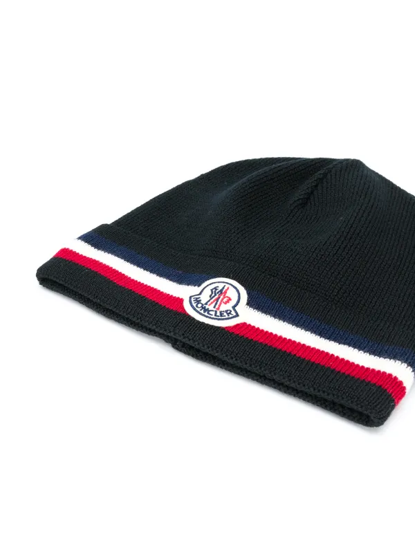 moncler striped beanie