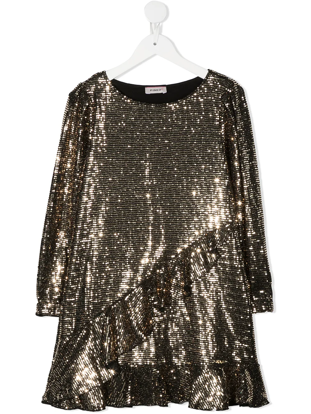 flounce trimmed dress