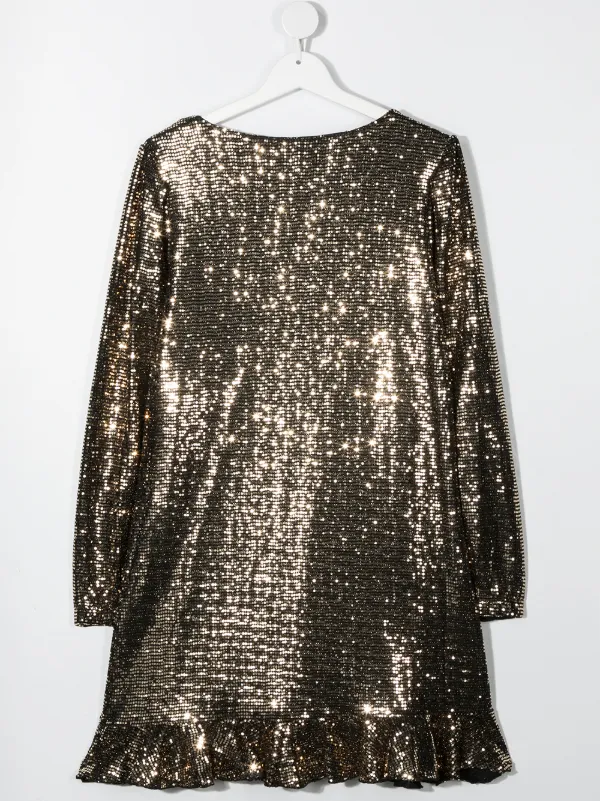 flounce trimmed dress