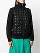 Moncler checked knit-trim zip-up jacket