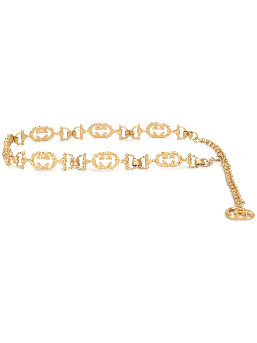 

Gucci logo plaque belt - Gold