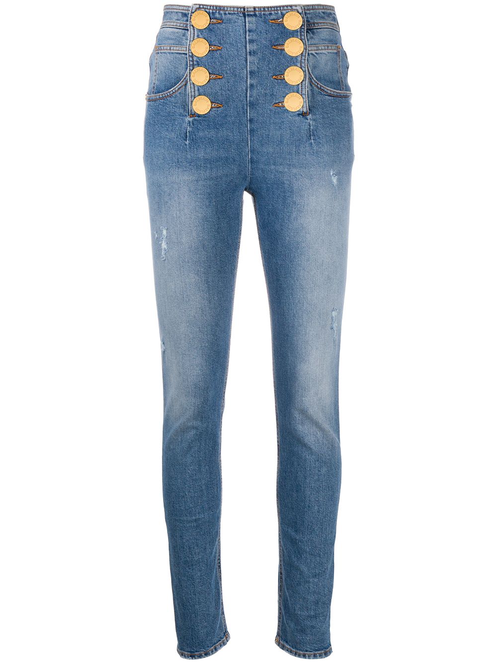 фото Balmain джинсы скинни с пуговицами