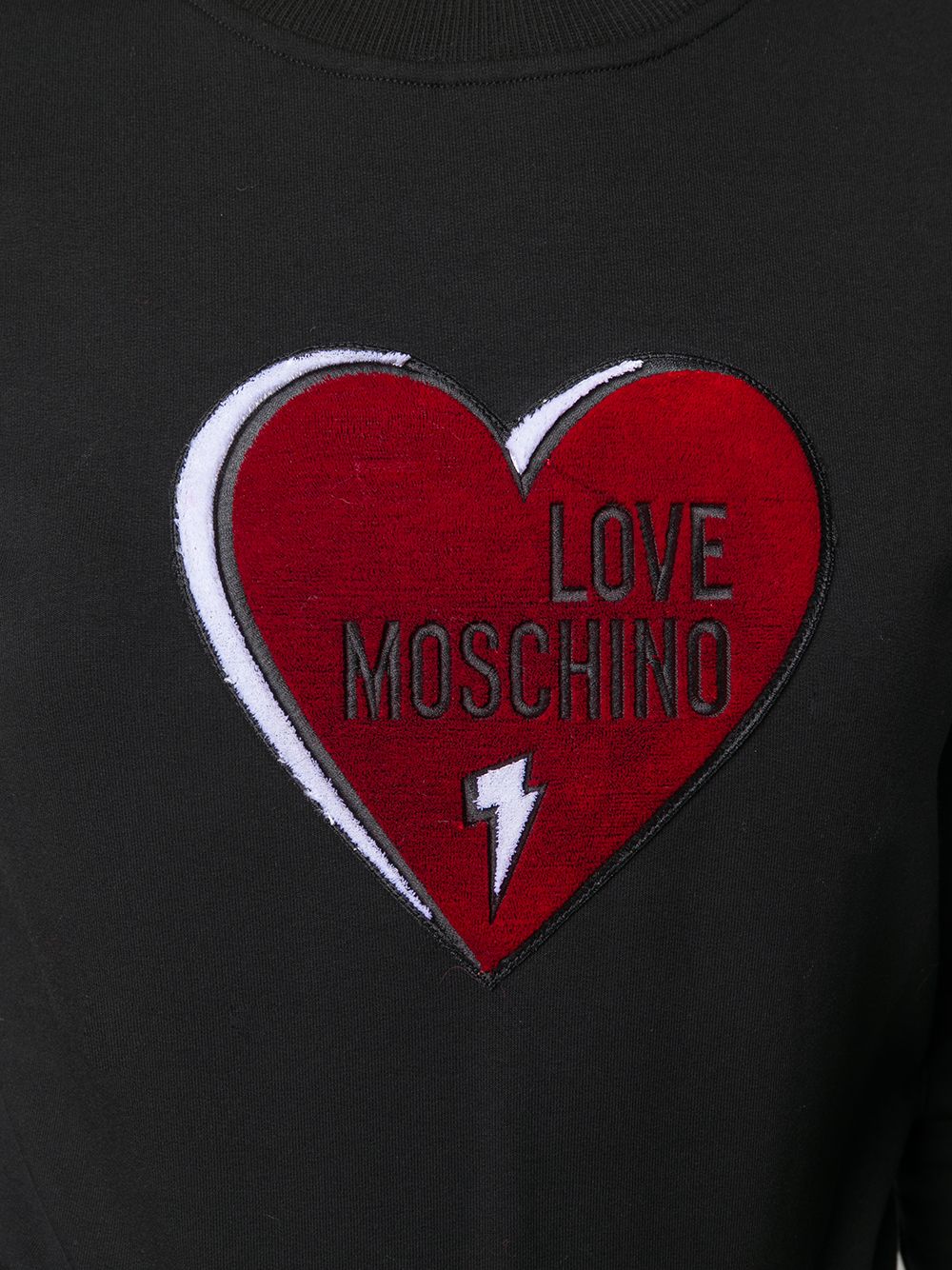 фото Love moschino толстовка с нашивкой в виде сердца