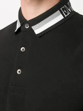 striped collar polo shirt展示图