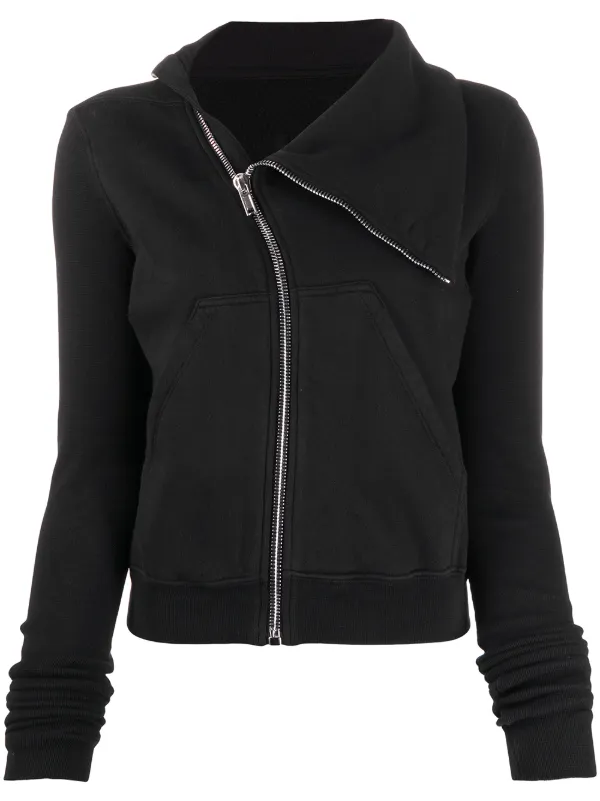 longline zipper hoodie