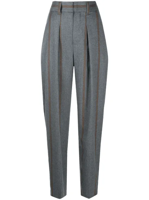 Brunello Cucinelli striped tapered trousers