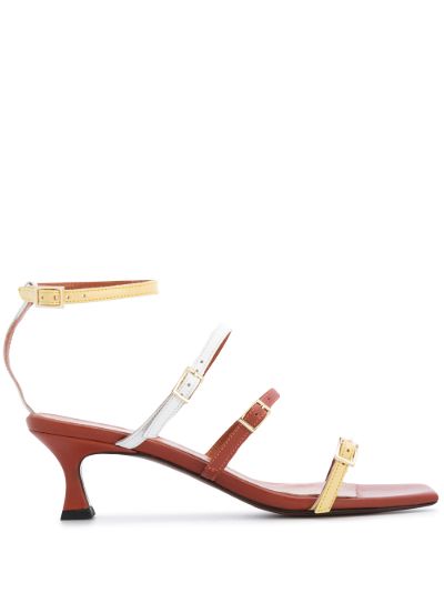 multi-strap heeled sandals | Manu Atelier 