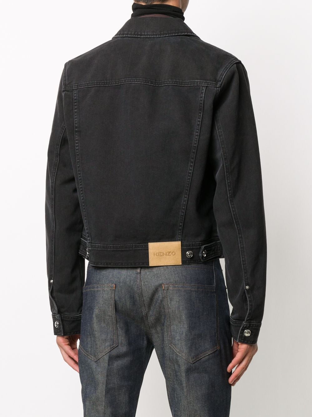 фото Kenzo джинсовая куртка с нашивкой-логотипом