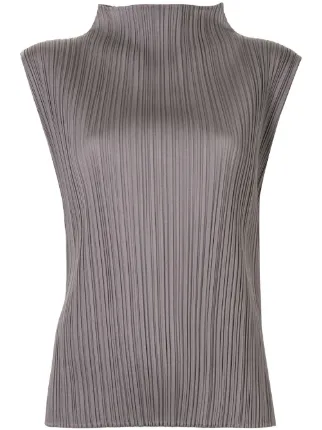 PLEATS PLEASE ISSEY MIYAKE ノースリーブトップス Pleats Please Issey Miyake ノースリーブ プリーツ トップ 通販