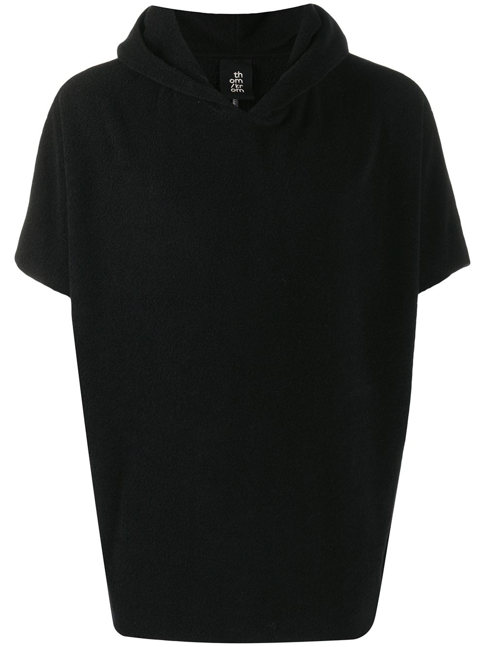 Thom Krom Shortsleeved Hoodie In Black