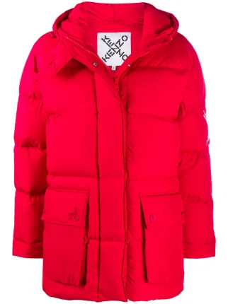 Shop Kenzo Cross Logo puffer jacket 