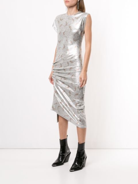 Paco Rabanne Robe Ruched Midi Dress - Farfetch