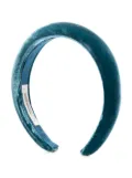 Jennifer Behr Tori velvet headband - Blue