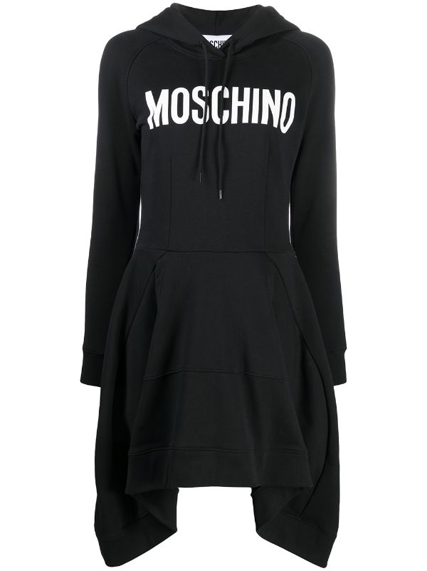 Moschino logo-print Hoodie Dress - Farfetch