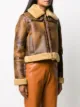STAND STUDIO contrast trim aviator jacket