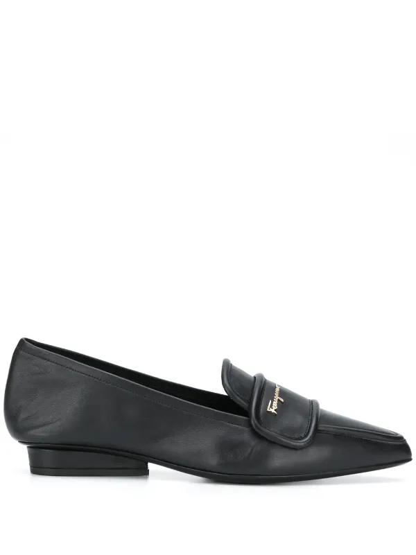 pointed black loafers
