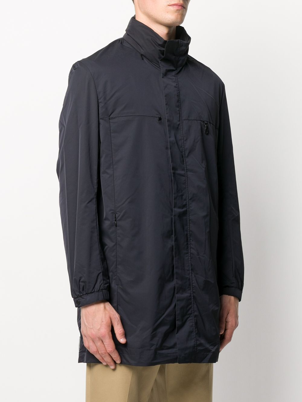 Shop Emporio Armani removable hood rain coat with Express Delivery ...