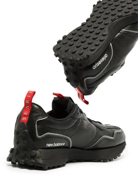 327 leather and mesh trainers