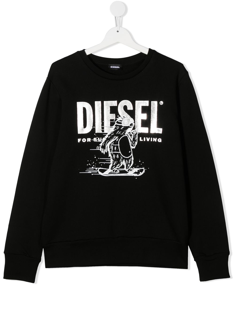 фото Diesel kids толстовка с графичным принтом с логотипом