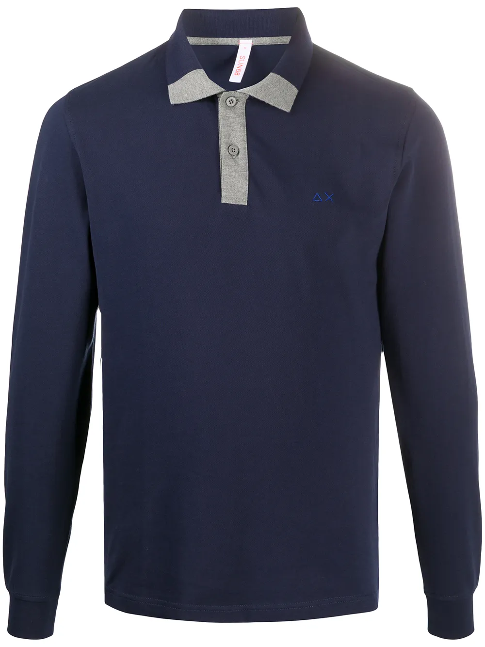 фото Sun 68 long sleeved polo shirt with contrast detail