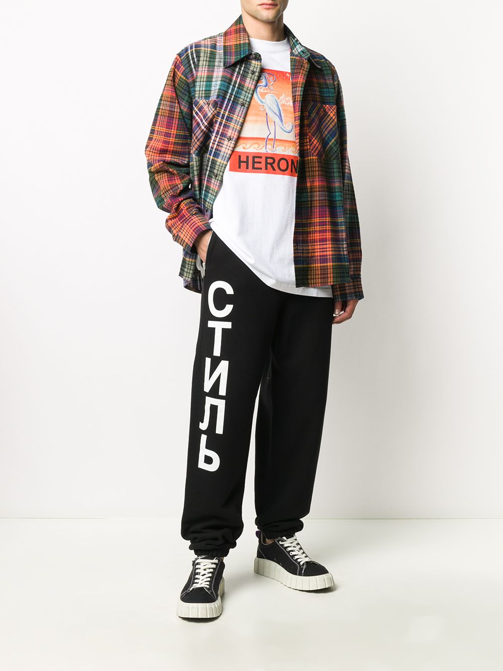 фото Heron preston спортивные брюки с графичным принтом