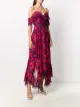 Alice+Olivia فستان بكسرات وطبعة زهور