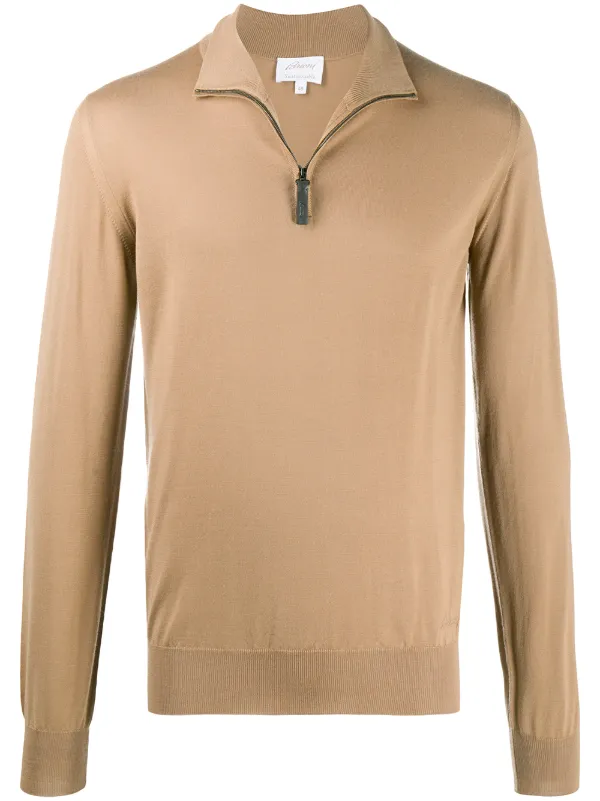 zip up neck jumper