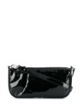 BY FAR Black Patent Shoulder Bag