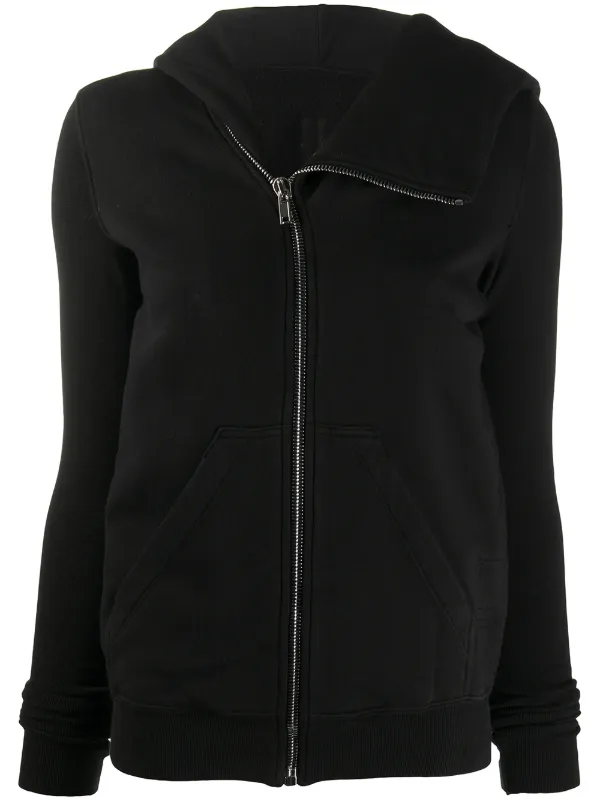 rick owens asymmetric zip hoodie