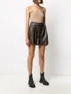 P.A.R.O.S.H. belted lambskin shorts