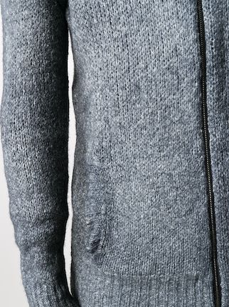 ribbed knit hoodie展示图